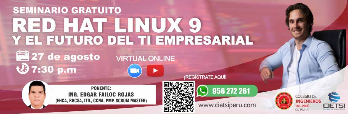 SEMINARIO GRATUITO: RED HAT LINUX 9 Y EL FUTURO DEL TI EMPRESARIAL